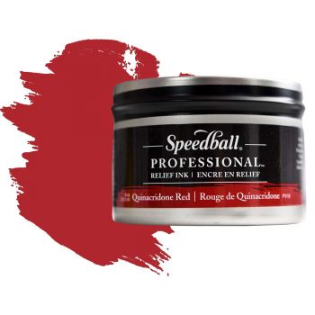 Speedball Professional Relief Ink - Quinacridone Red 8oz