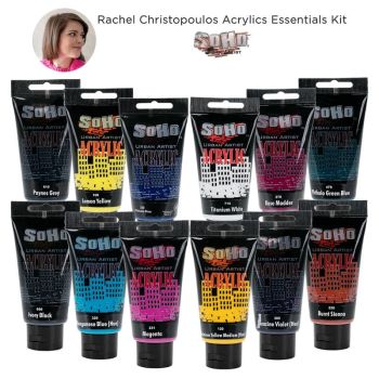 Rachel Christopoulos SoHo Acrylics Essentials Set of 10 75ml Tubes