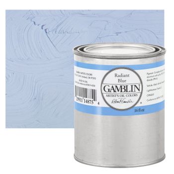 Gamblin Artists Oil - Radiant Blue, 16oz Can