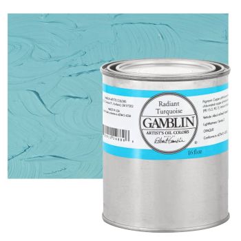 Gamblin Artists Oil - Radiant Turquoise, 16oz Can