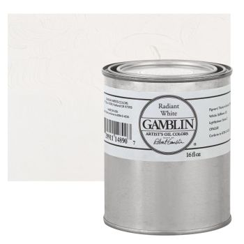 Gamblin Artists Oil - Radiant White, 16oz Can