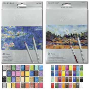 Raffine Color and Watercolor Pencil Set of 72 Pencils