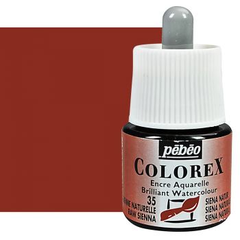 Pebeo Colorex Watercolor Ink Raw Sienna, 45ml