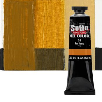 SoHo Artist Oil Color Raw Sienna 50ml Tube