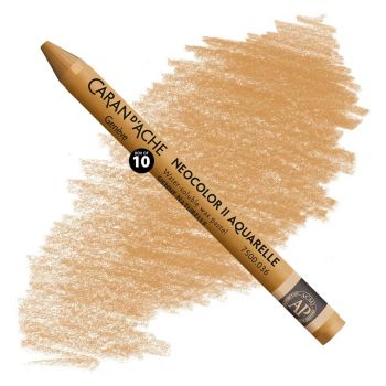 Caran d'Ache Neocolor II Water-Soluble Wax Pastels - Raw Sienna, No. 036 (Box of 10)