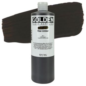 GOLDEN Fluid Acrylics Raw Umber 16 oz