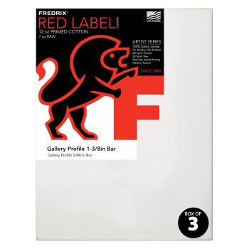 Fredrix Red Label 1-3/8" Deep Medium Tooth 11x14 Canvas