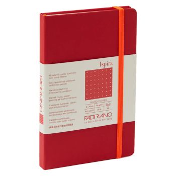 Fabriano Ispira Notebooks 3.5 x 5.5 Dot Grid Hardbound (96-Sheets) Red 