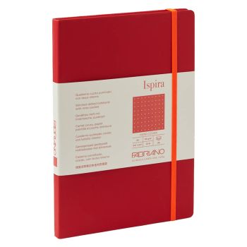 Fabriano Ispira Notebooks 5.8 x 8.3 Dot Grid Hardbound (96-Sheets) Red 