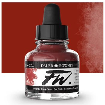 Daler-Rowney F.W. Acrylic Ink 1oz Bottle Red Earth