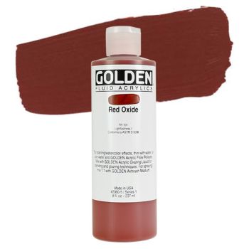 GOLDEN Fluid Acrylics Red Oxide 8 oz