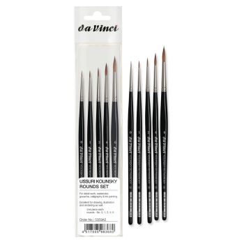 Da Vinci Ussuri Kolinsky Red Sable Round Brush Set of 5