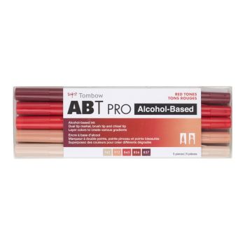 Tombow ABT PRO Marker Set Of 5 Red Tones 