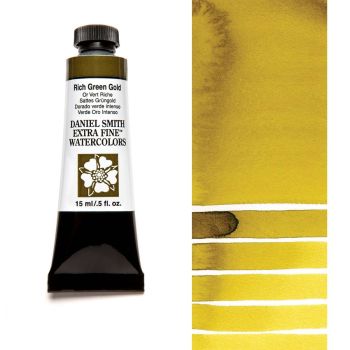 Daniel Smith Extra Fine Watercolors - Rich Green Gold, 15 ml Tube