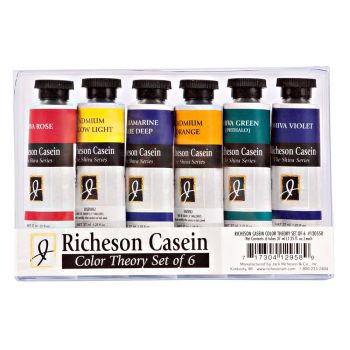 Richeson Casein Paints - Color Theory Set of 6 37ml Tubes