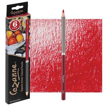 Cezanne Premium Colored Pencils - Rose Red, Box of 6