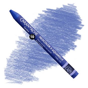 Caran d'Ache Neocolor II Water-Soluble Wax Pastels - Royal Blue, No. 130 (Box of 10)
