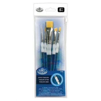 Royal Soft Grip Series 300 Synthetic Short Handle #302 Brush Set of 5
