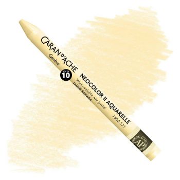 Caran d'Ache Neocolor II Water-Soluble Wax Pastels - Sahara Yellow, No. 521 (Box of 10)