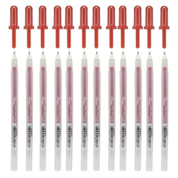 Sakura Gelly Roll 3-D Glaze Pen, Sepia - Box of 12