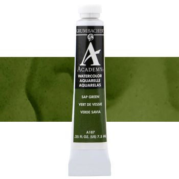 Grumbacher Academy Watercolor 7.5 ml Tube - Sap Green