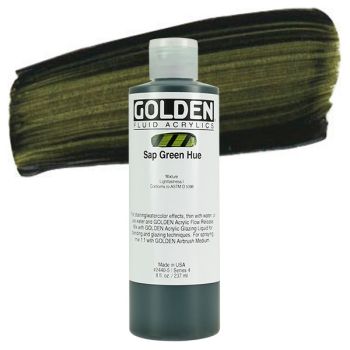 GOLDEN Fluid Acrylics Sap Green Hue 16 oz