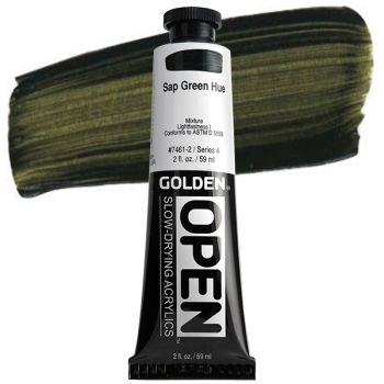 GOLDEN Open Acrylic Paints Sap Green Hue 2 oz