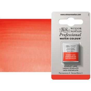 Winsor & Newton Professional Watercolor Half Pan - Scarlet Lake