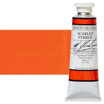 M Graham Oil Color 1.25Oz/37Ml Scarlet Pyrrol