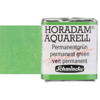 Schmincke Horadam Watercolor Permanent Green Half-Pan