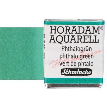 Schmincke Horadam Watercolor Phthalo Green Half-Pan