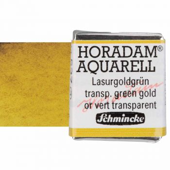 Schmincke Horadam Watercolor Transparent Green Gold Half-Pan