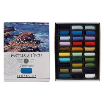 Sennelier Extra Soft Pastels Cardboard Box Set of 30 Half Sticks - Seaside Colors