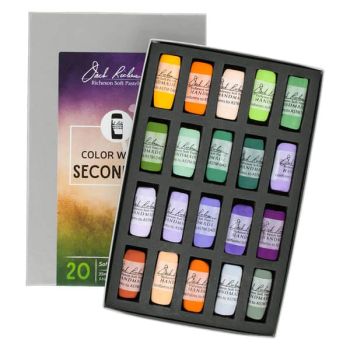 Richeson Hand-Rolled Soft Pastels Set of 20 Color Wheel: Secondary
