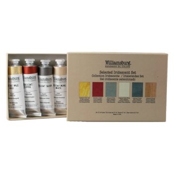 Willliamsburg Handmade Oii Color Selected Iridescents Set of 6