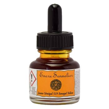 Sennelier Shellac Ink 30ml Bottle - Senegal Yellow