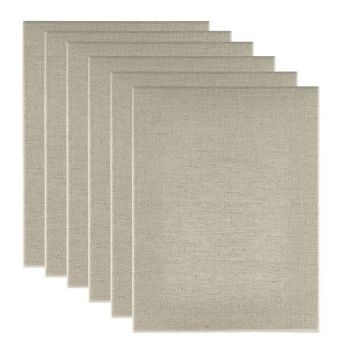 Senso 11x14" Clear Primed Linen Canvas 3/4" Deep, Box of 6