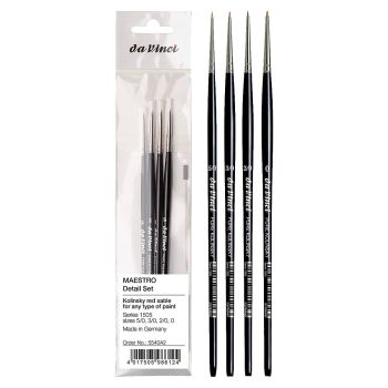 Da Vinci Maestro Series 1505 Kolinsky X-Short Spotter Brush Set of 4