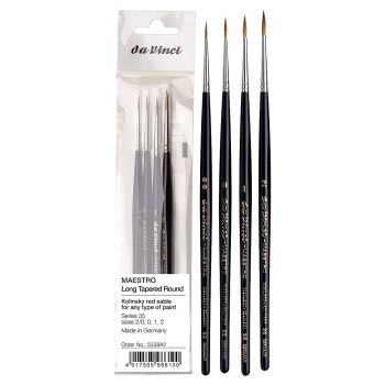 Da Vinci Maestro Series 35 Kolinsky Long Tapered Round Brush Set of 4