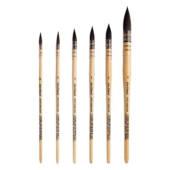 Da Vinci Petit Gris Pur Series 418 Blue Squirrel Quill Brush Set of 6