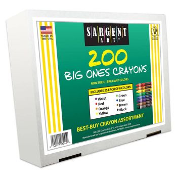 Sargent Art Big-Ones Crayons 200ct Color Assortment