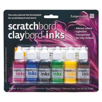 Ampersand Stratchbord Claybord Inks, Set of 6