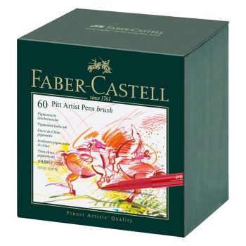 Faber-Castell Pitt Artist Brush Pen Set of 60 - Assorted Colors