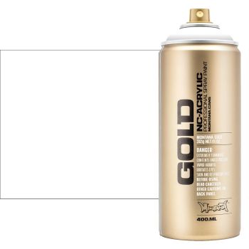 Montana GOLD Acrylic Professional Spray Paint 400 ml - Shock White Pure