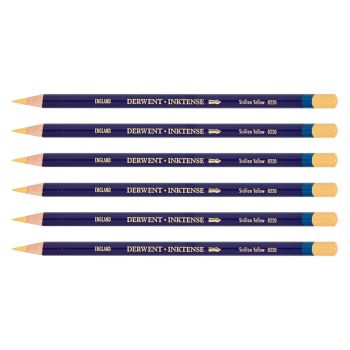 Derwent Inktense Pencil Box of 6 No. 0220 - Sicilian Yellow