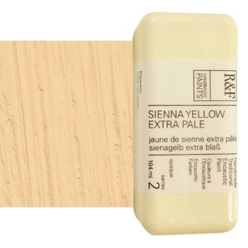 R&F Encaustic Handmade Paint 104 ml Block - Sienna Yellow Extra Pale