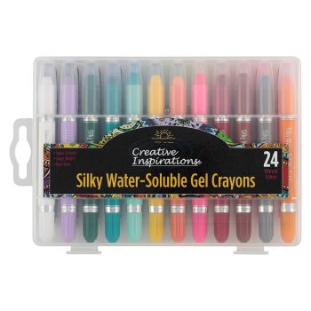 Creative Inspirations Silky Water-Soluble Gel Crayons Set of 24