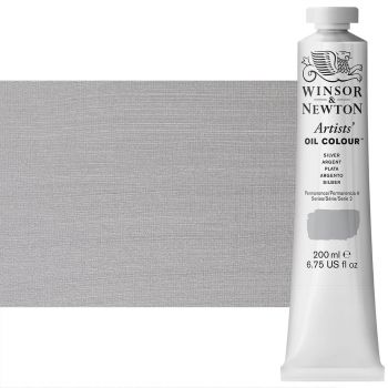 Winsor & Newton Artists' Oil Color 200 ml Tube - Silver
