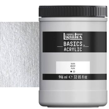 Liquitex Basics Acrylics 32oz Silver