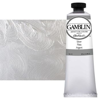 Gamblin Artist's Oil Color 37 ml Tube - Silver